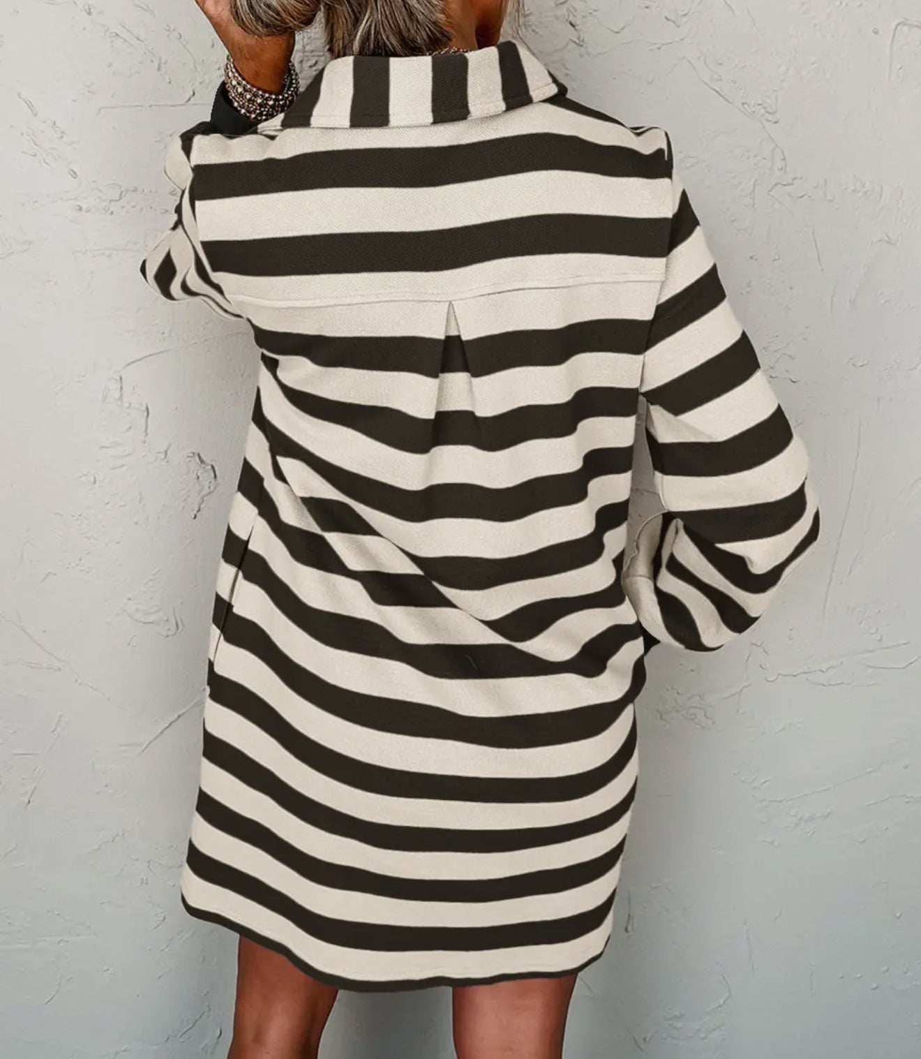 Striped Black and White Dress