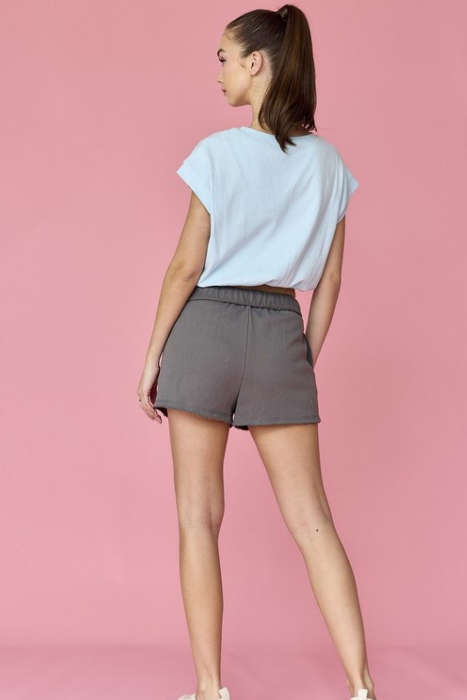 Baby Blue Bubble Crop Top