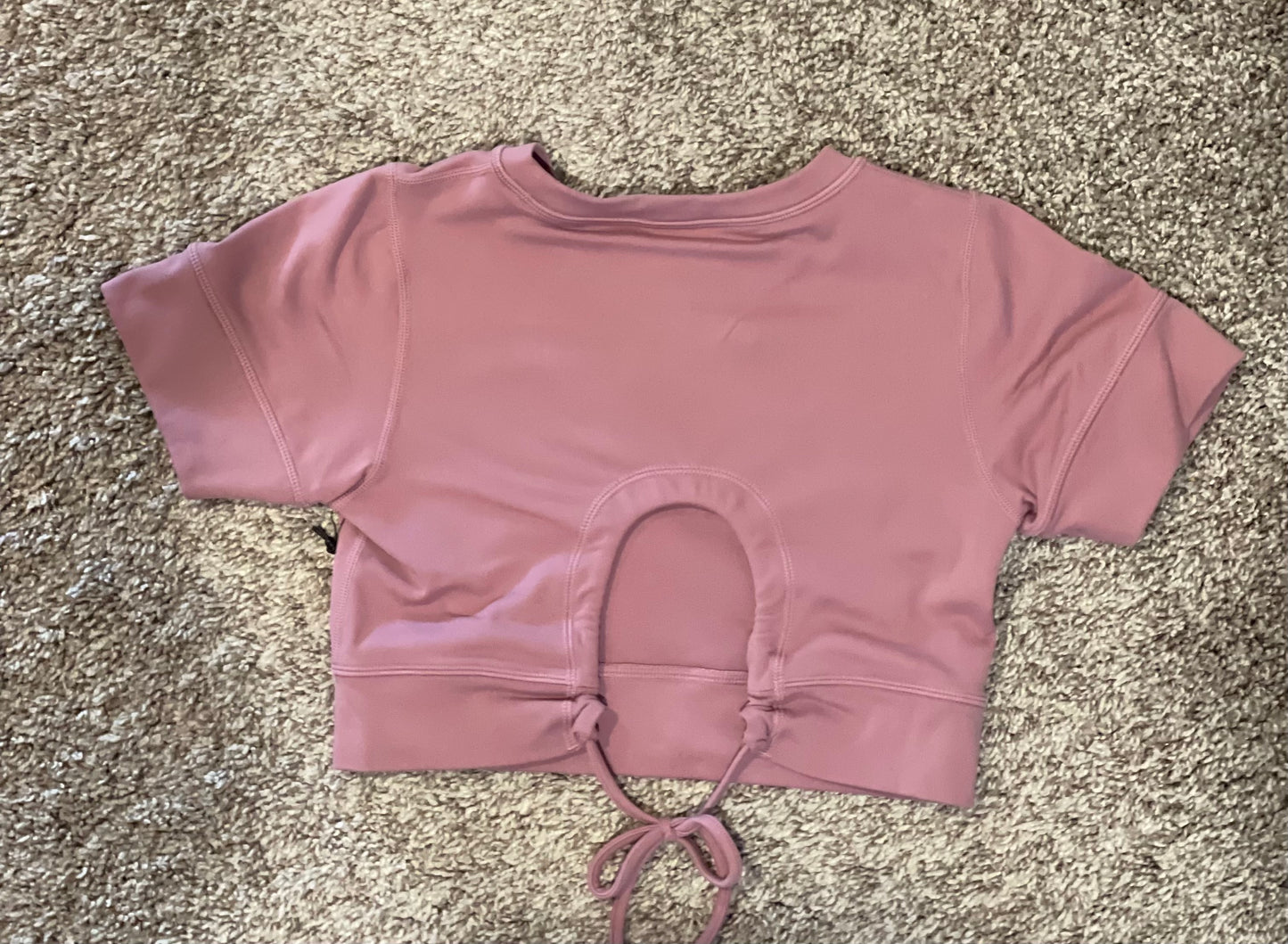 Tie-Peekaboo Back Cropped Top