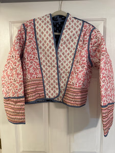 Reversible quilted pink jacket