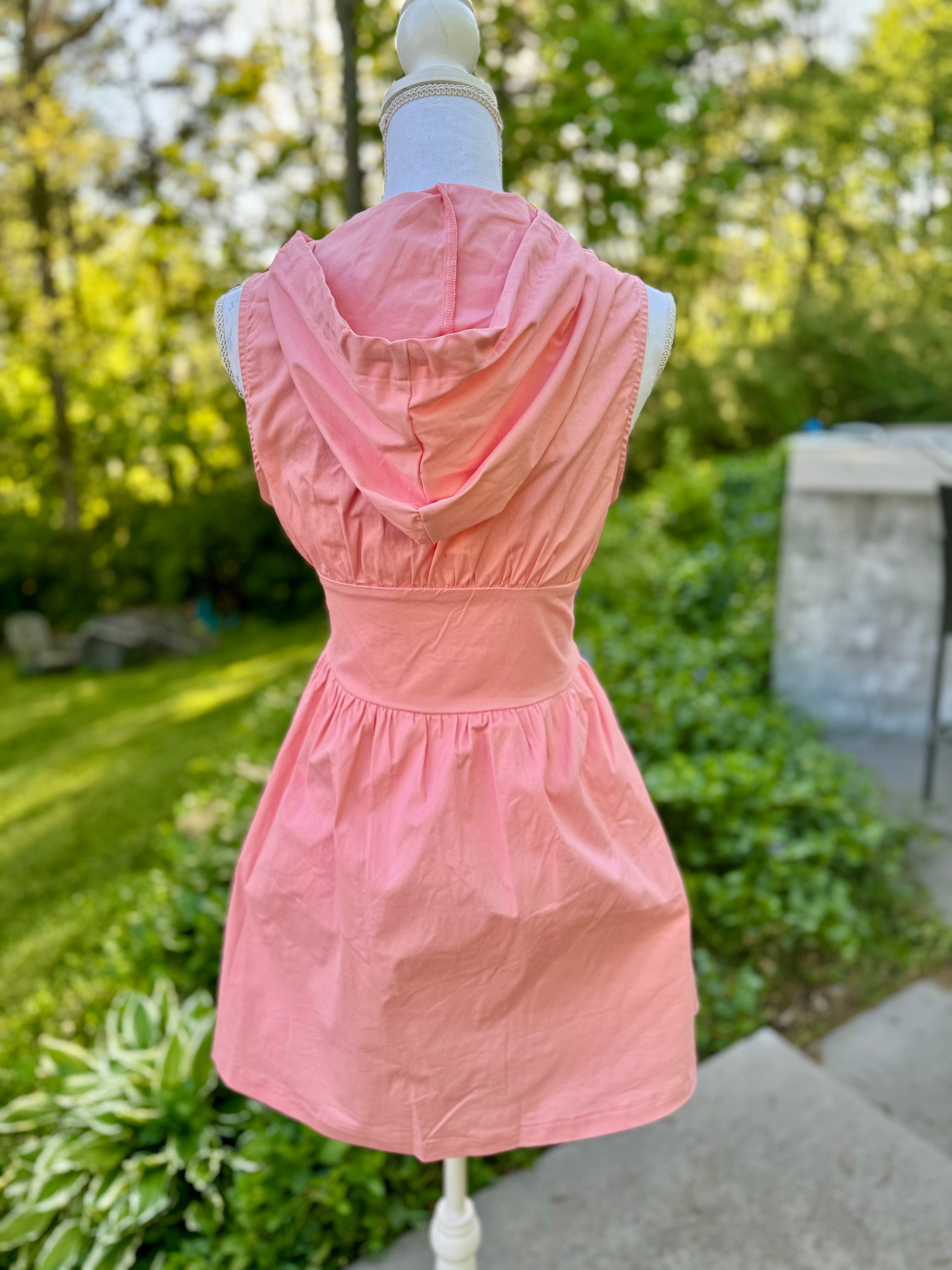 Baby Pink Hoodie Dress