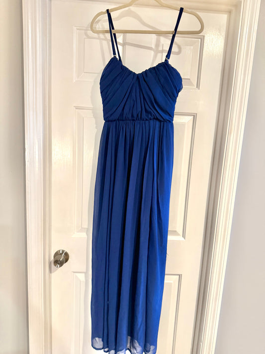 Blue Spaghetti Strap Dress