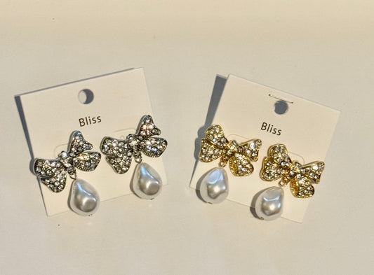 Bows & Pearls Earrings