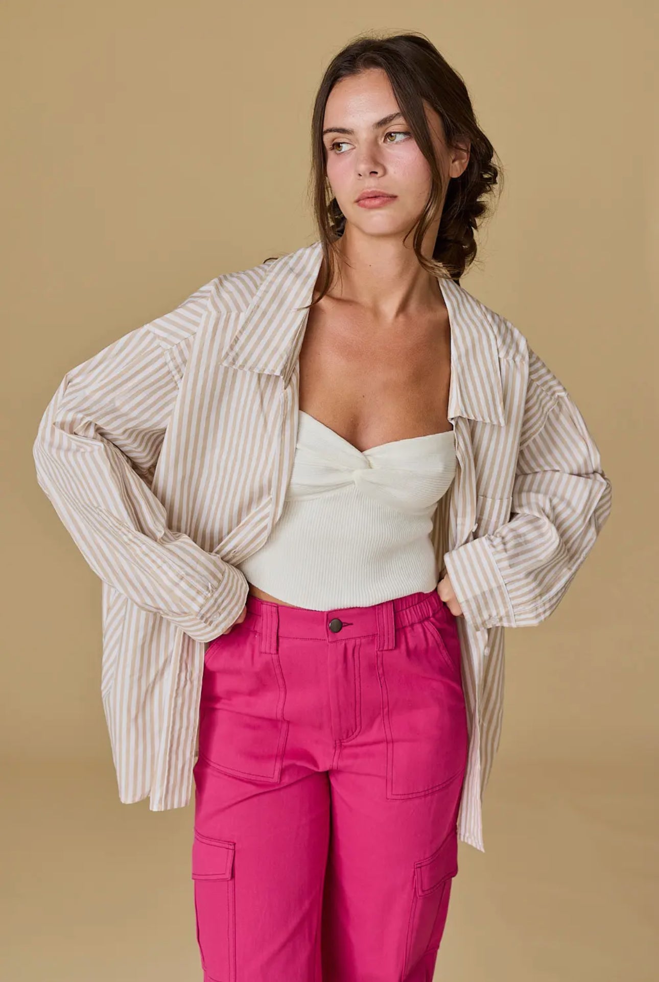 Luna Oversized Striped Shirt