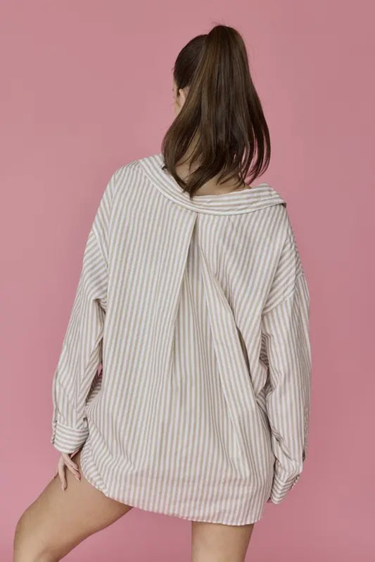 Luna Oversized Striped Shirt