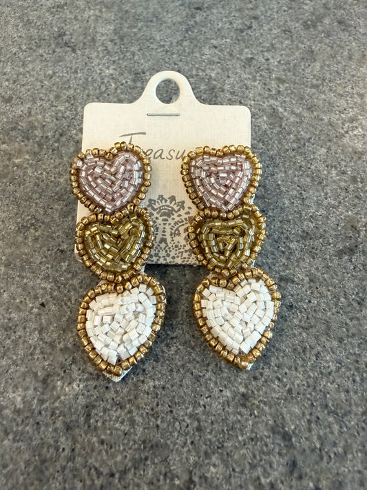 Heart Trio Earrings