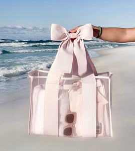 Bow Beach Tote with Phone Pouch