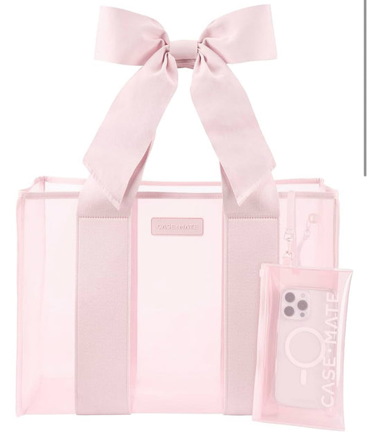 Bow Beach Tote with Phone Pouch