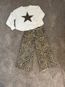 Leopard Star Top