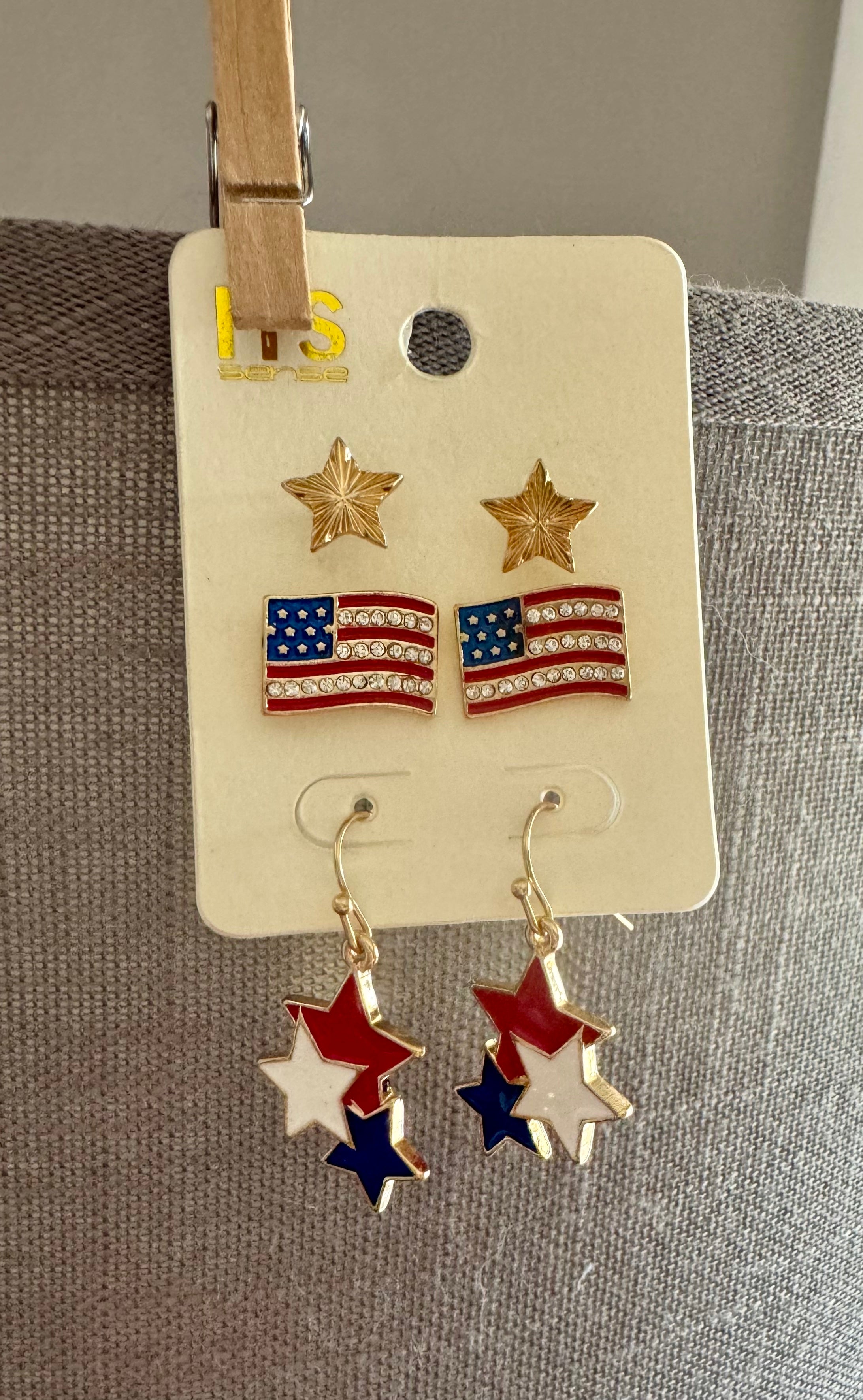 Red, White, and Blue Trio Earrings