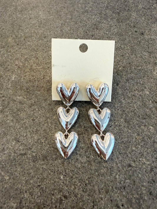 SilverLining Heart Earrings