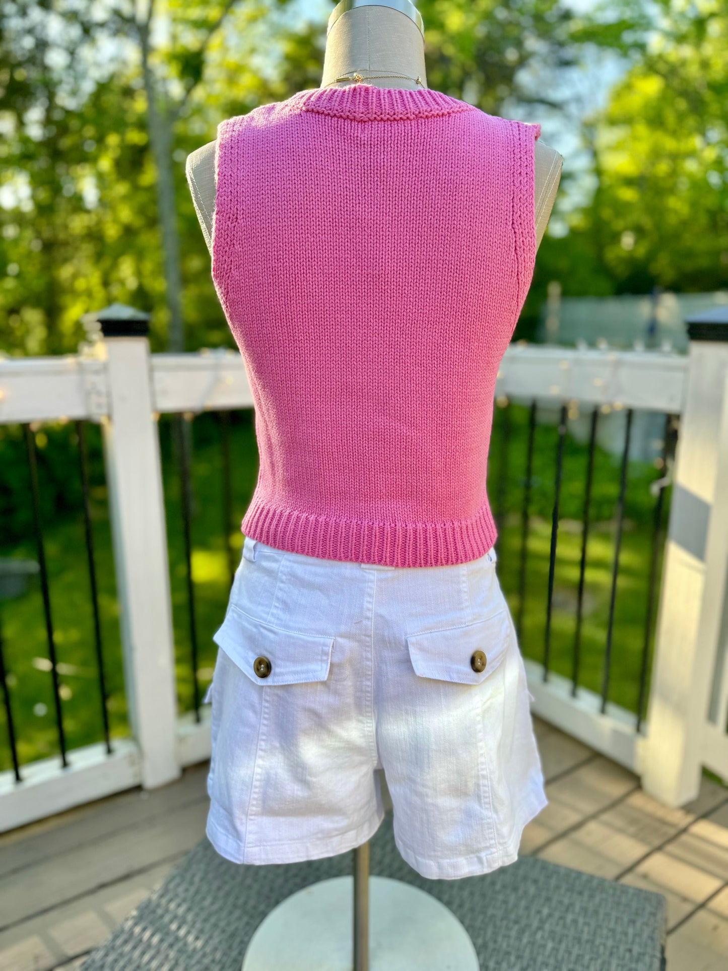White Cargo Shorts