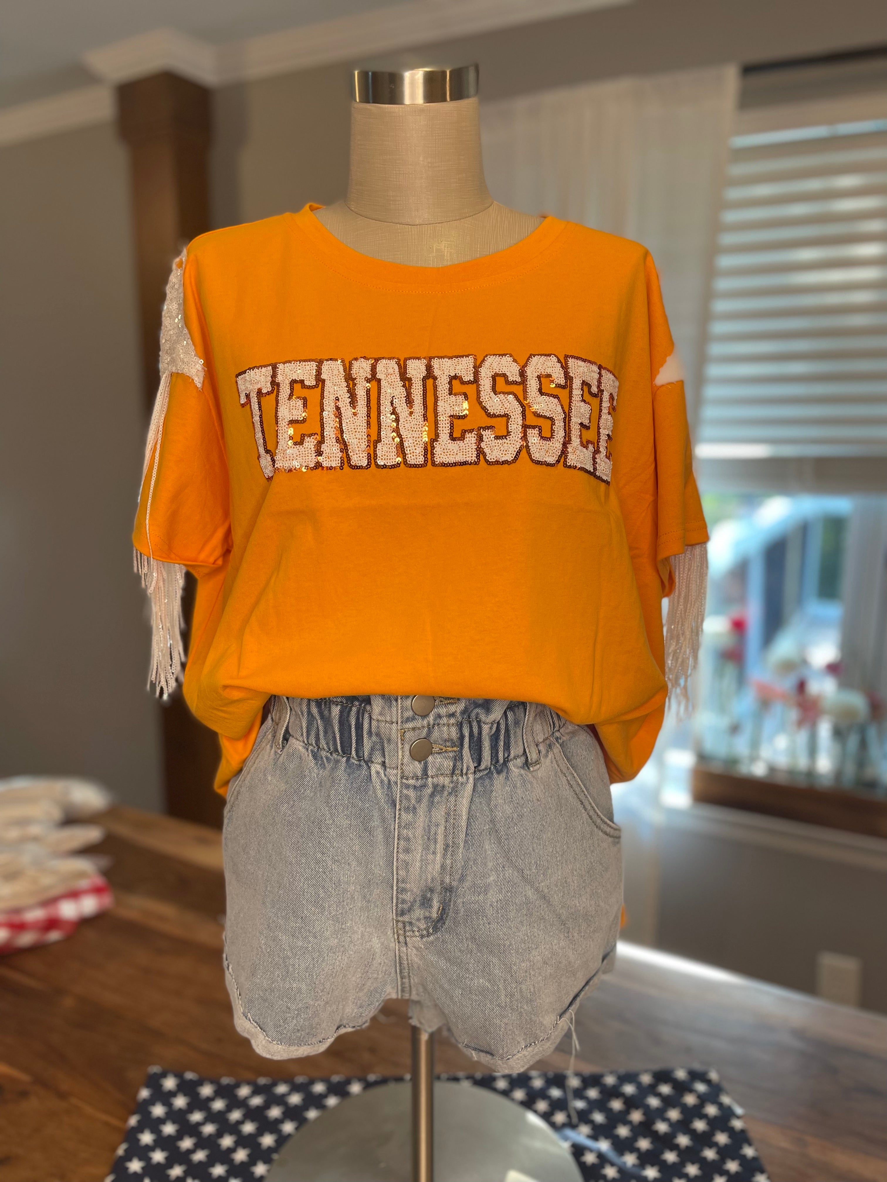 Sparkle Tennessee T-shirt with Fringe