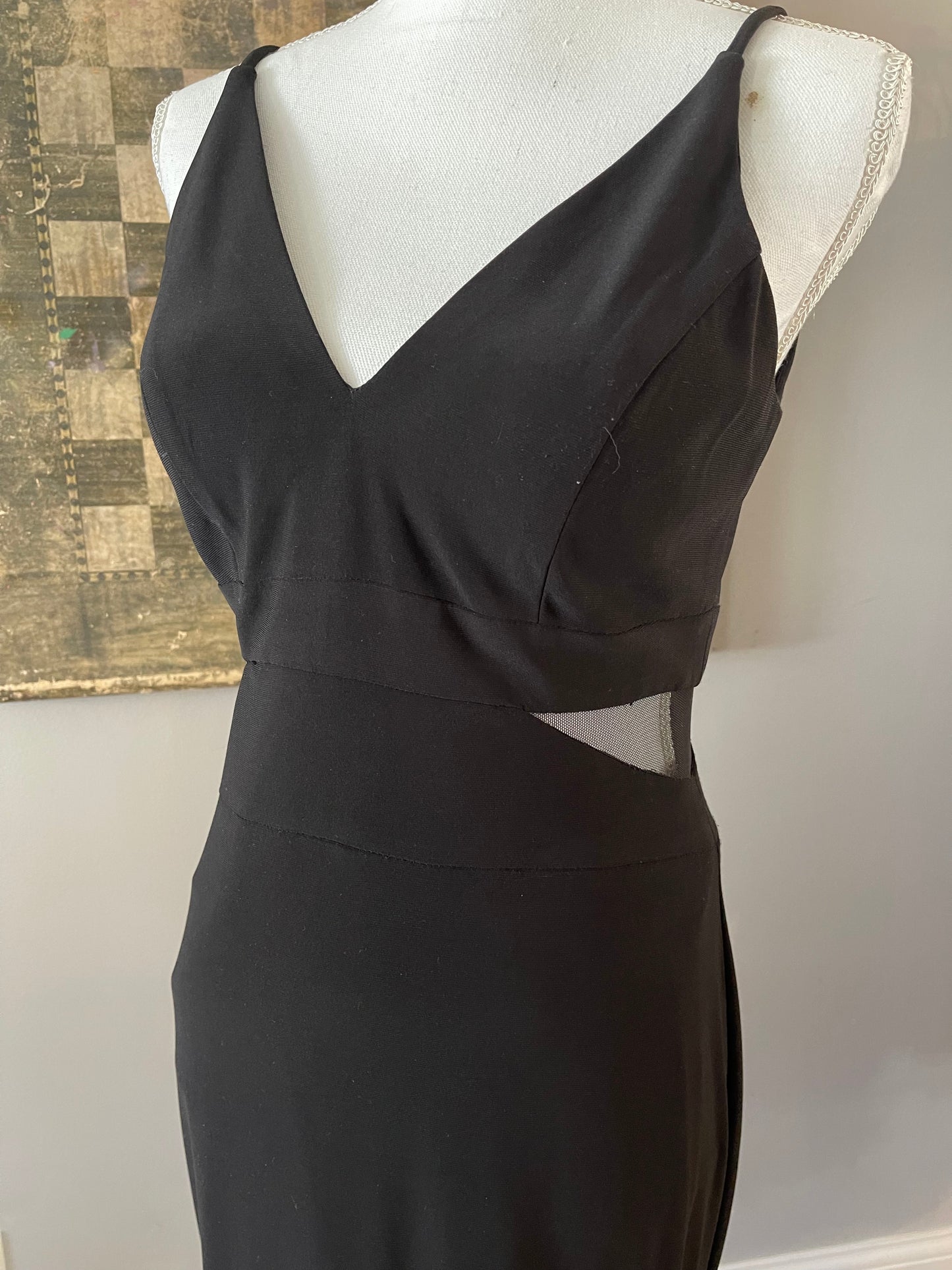 Black Mesh Side Dress