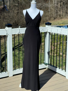 black side mesh formal dress
