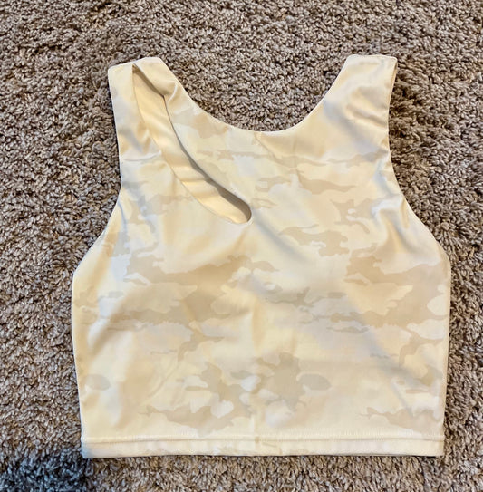 Pastel Camo Print Sports Bra