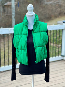 Cropped Puffer Vest
