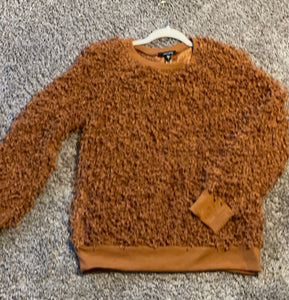 rust popcorn sweater