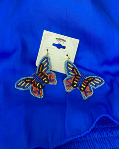 Beaded Butterfly Earrings