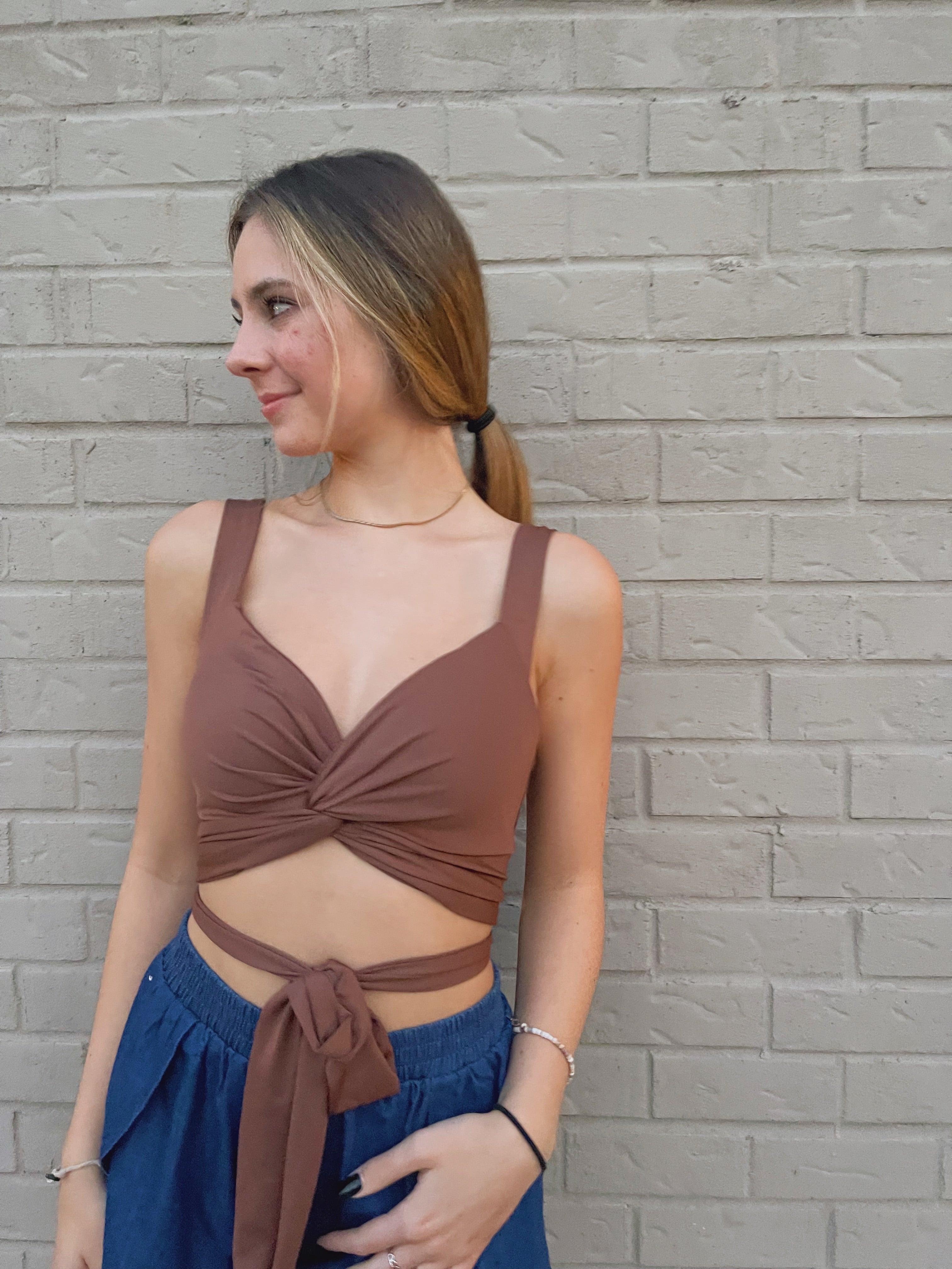 Twisted Wrap Crop Top