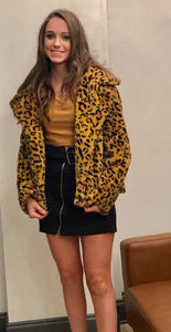 Leopard Wild Side Mustard Coat