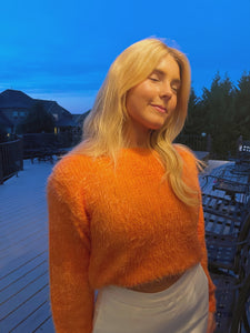 Vibrant Orange Soft Sweater